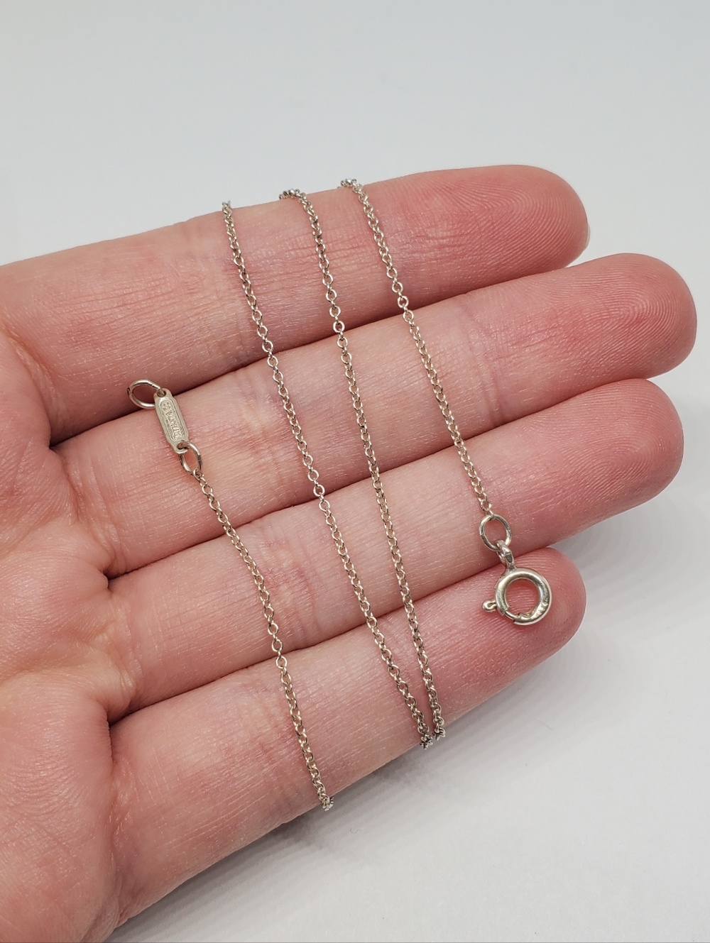 SOLD Tiffany & Co  Sterling Silver Chain Necklace